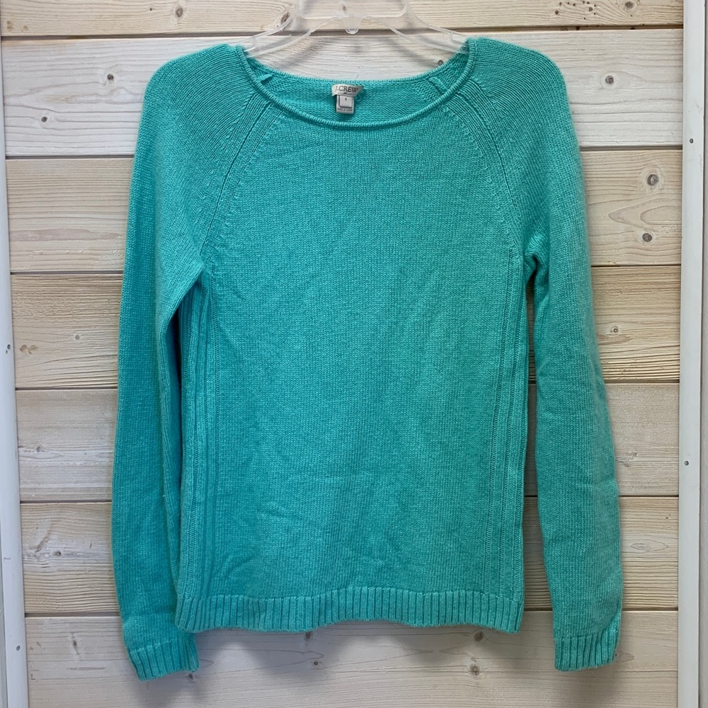 J Crew Aqua Green Sweater